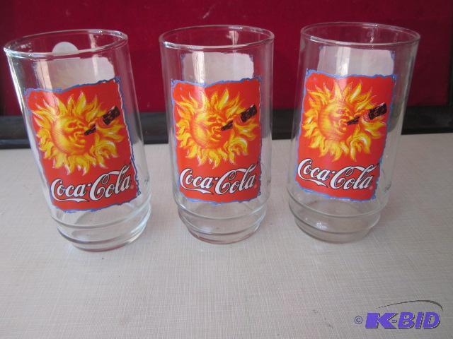 Lot of (3) 1995 Coca Cola glasses....