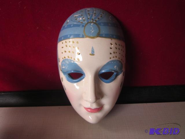 8 inch hand painted porcelain Opera Mask....