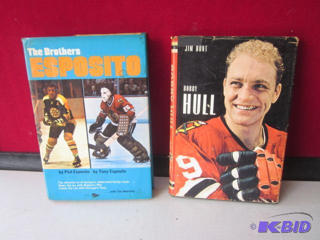 Pair of vintage hardcover Hockey books....