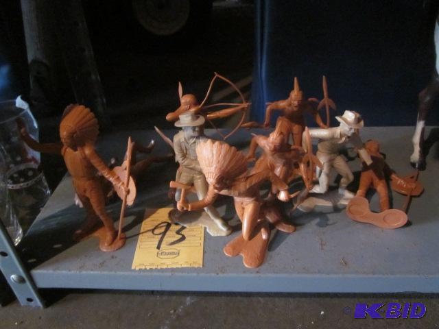 Lot of (10) 6 inch hard plastic 1964 Marx Cow...