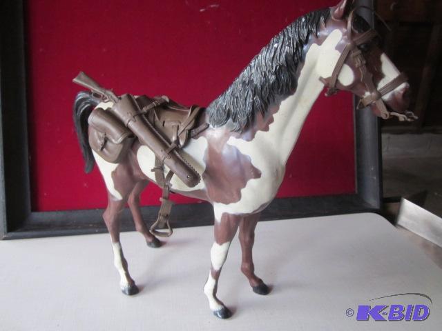 Vintage 1968 Marx Johnny West 12 inch horse w...