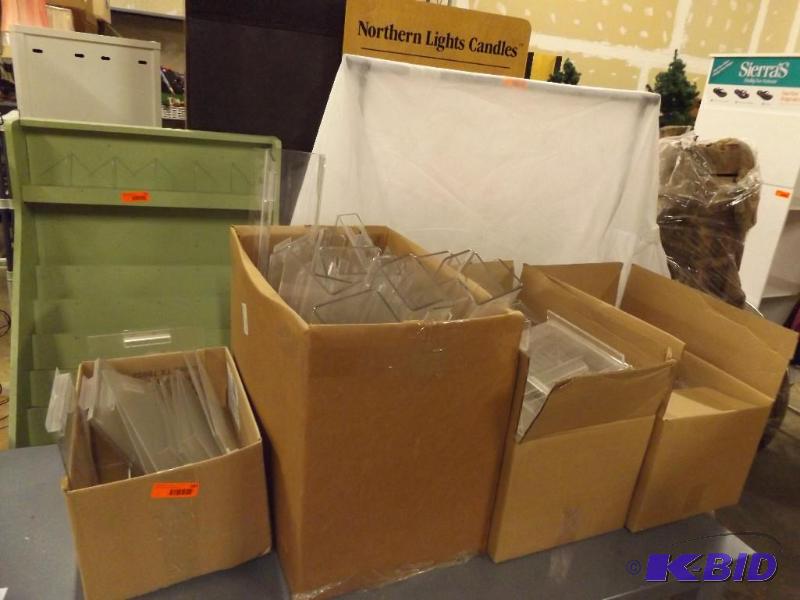 Plexi Glass Shelf pieces, 4 boxes. approx 30 ...