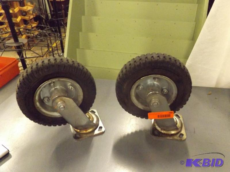 Four wheels, airtight, 2.50-4 two stationary,...