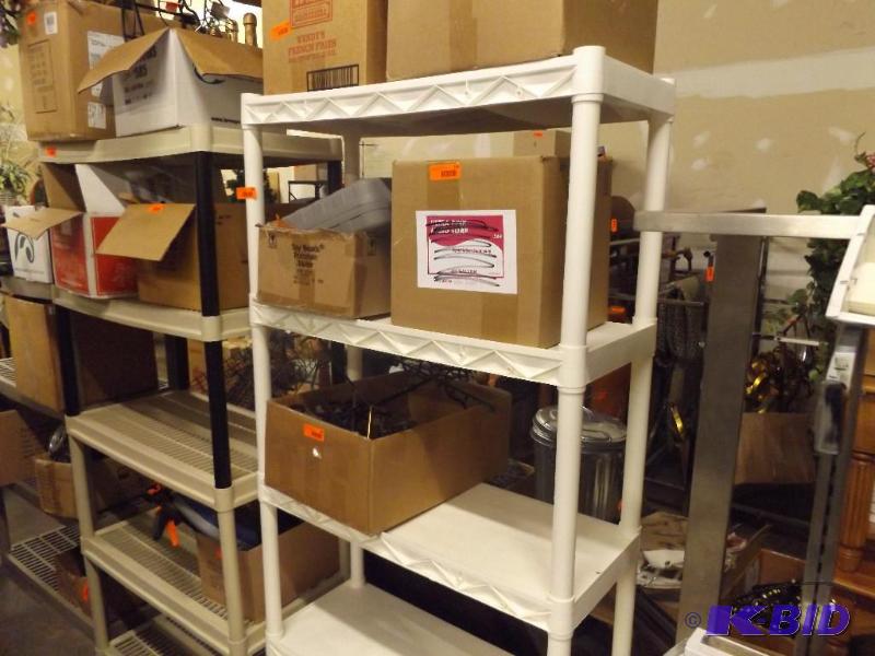 Plastic Shelving Unit, 5 tier contents not i...