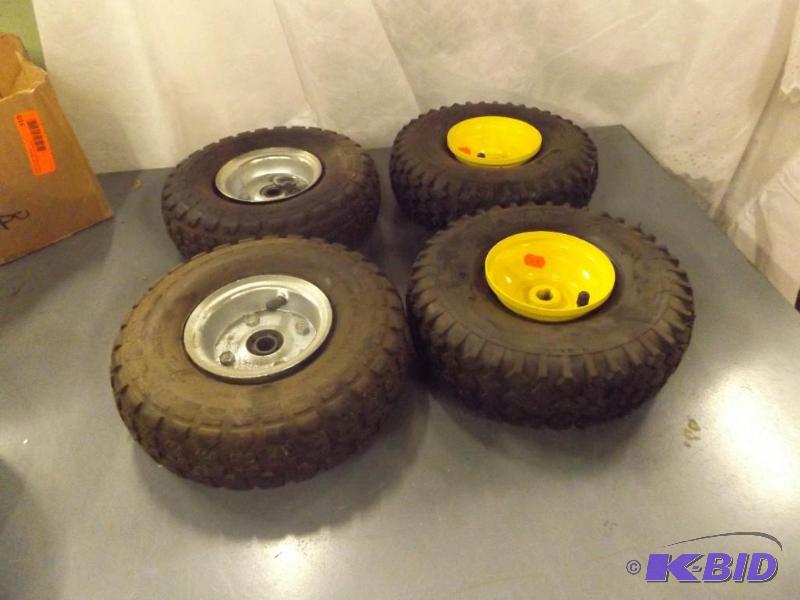 4 tires, 4.103.50-4, two new, two used...