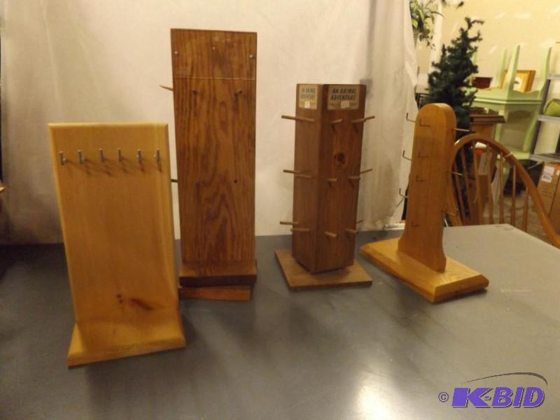 Wood Jewelry Display stands, tallest is 20 ...