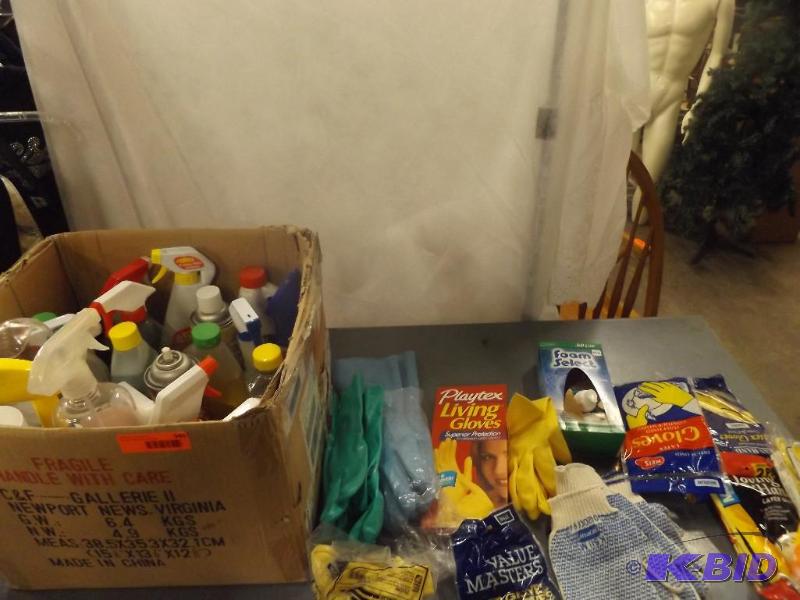 Box of Cleaning supplies...