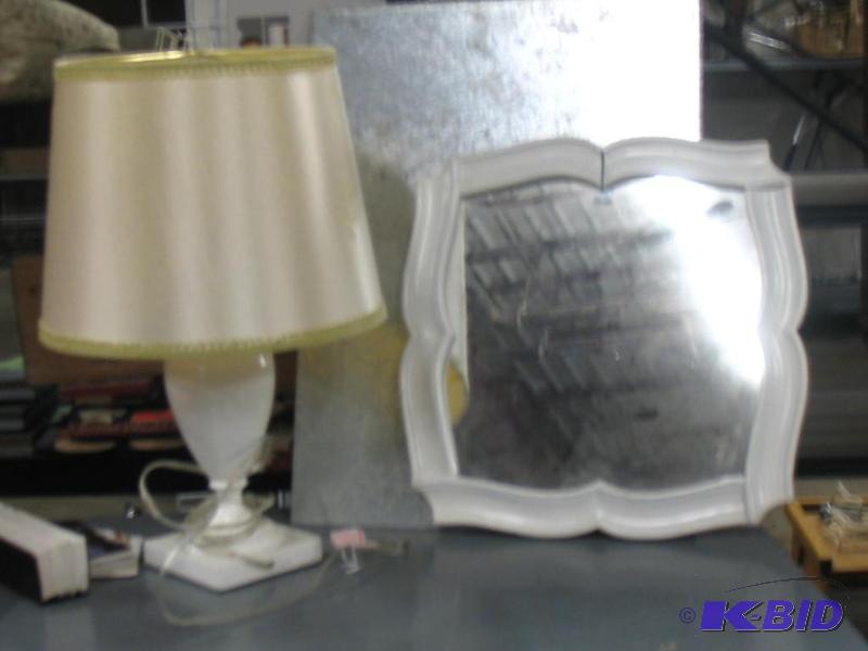White Lamp and Mirror...