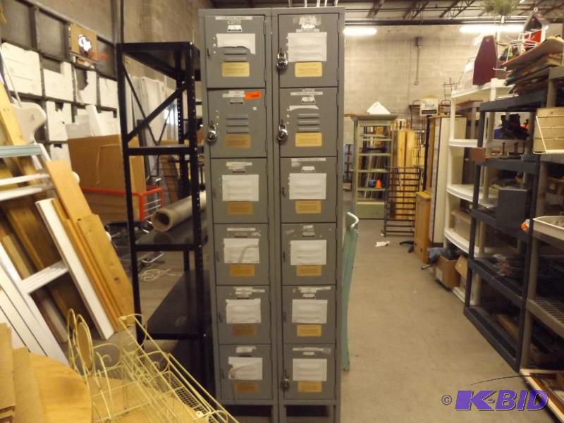 Two Locker Towers, 6 small lockers each unit....