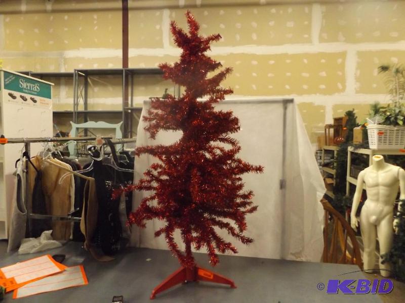 4 foot red Christmas tree...