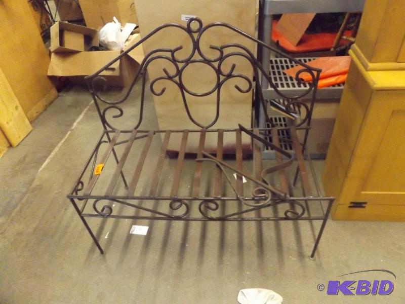 Metal outdoor bench, 17 deep x 38 tall x ...
