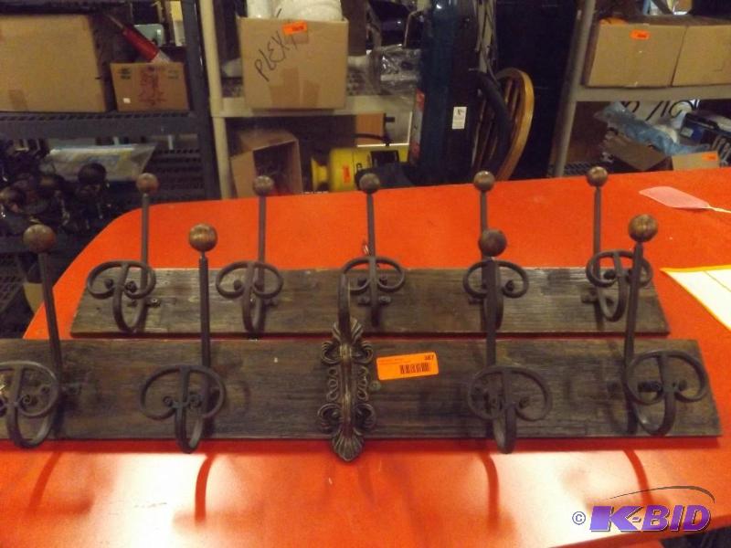 WoodenMetal Coat hooks...