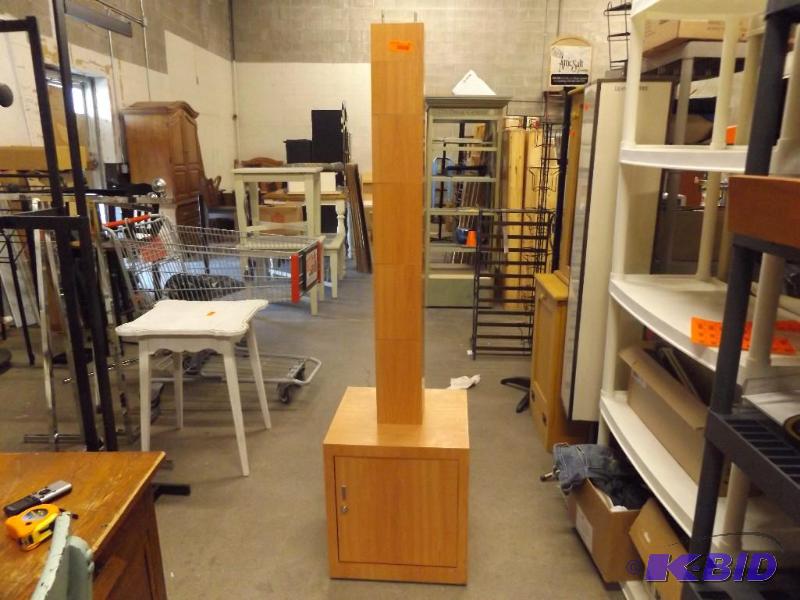 5.5 tall Display, locked base cabinet, no ke...