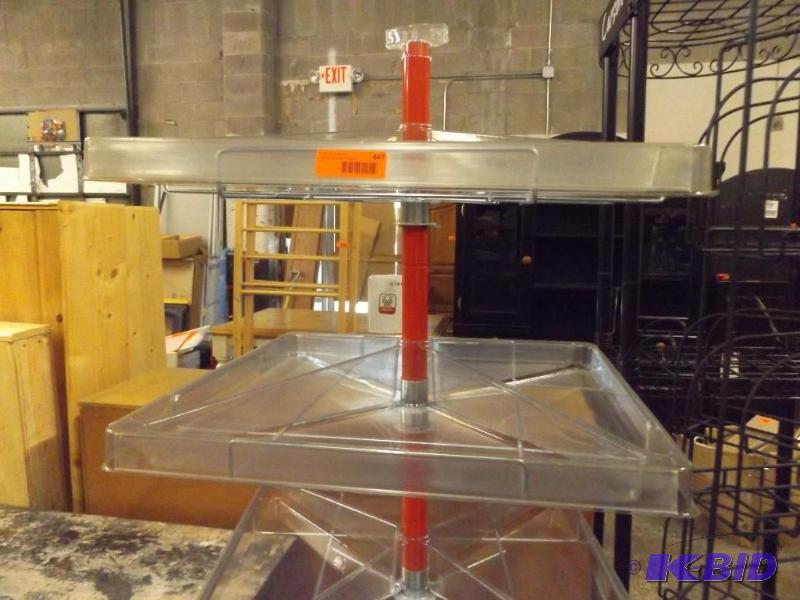 Display Stand, Plastic Shelves with metal rod...