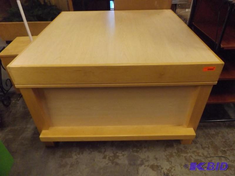 Wood Display Table, 41 tall x 48 square...