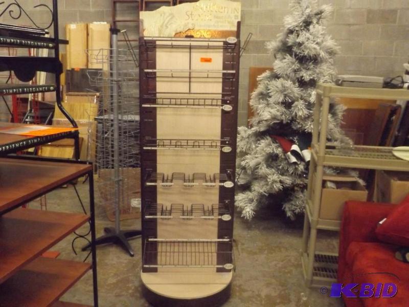 Metal Display Stand, on wheels. 6 feet tall...