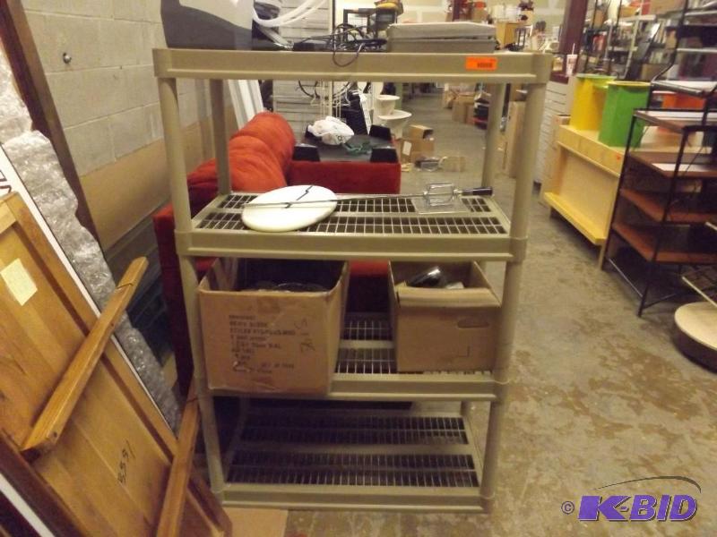 Plastic Shelf, 4 tier, 48 tall...