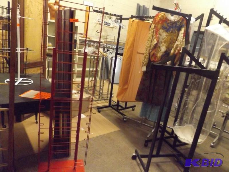 Red Display Rack, approx 6 tall...