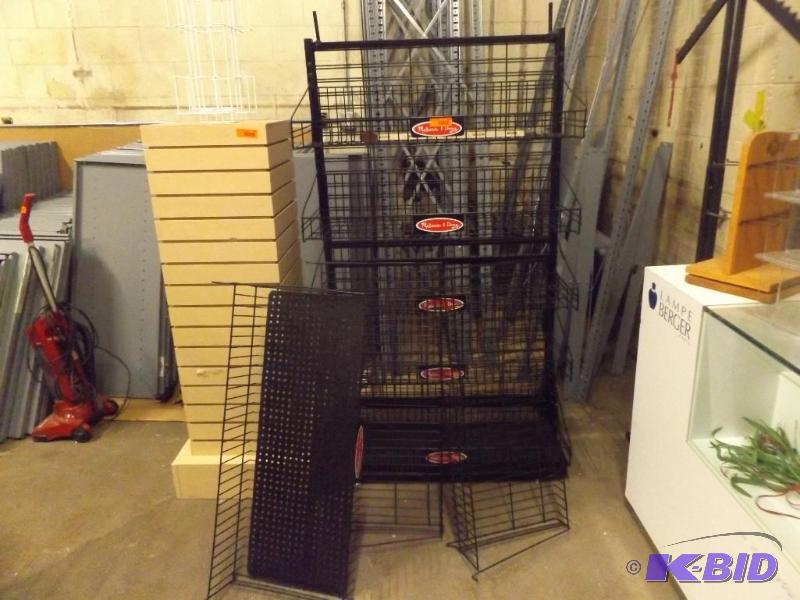 Black Metal Display with basket shelves....