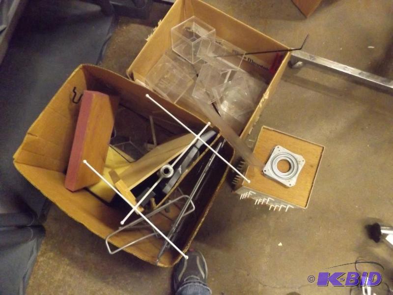 Two boxes of misc display pieces....