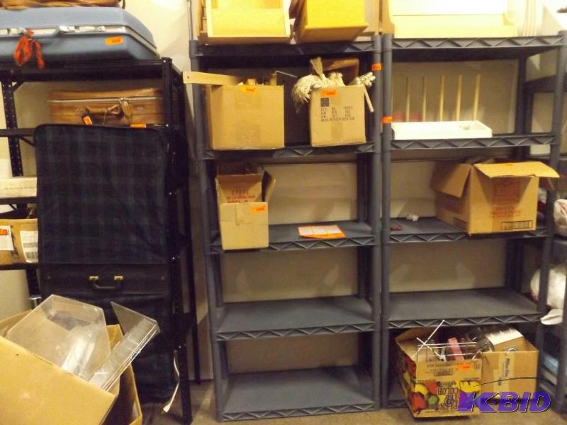 Plastice Shelving Unit, 6 tall. Contents NOT...