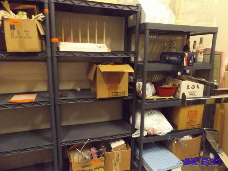 Plastic Shelving Unit, 6 tall. Contents NOT ...