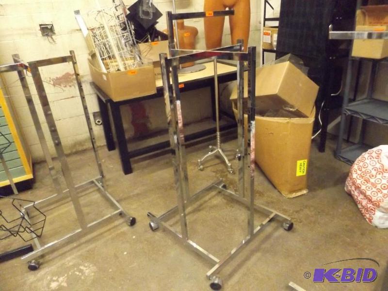 Metal Display stand, has one arm. 52 tall. ...