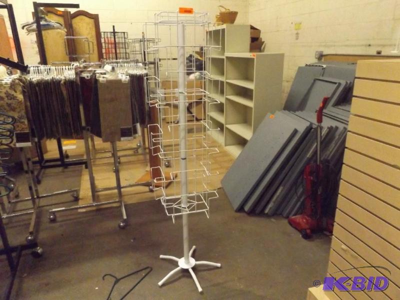 white metal display stand, 5 foot tall...