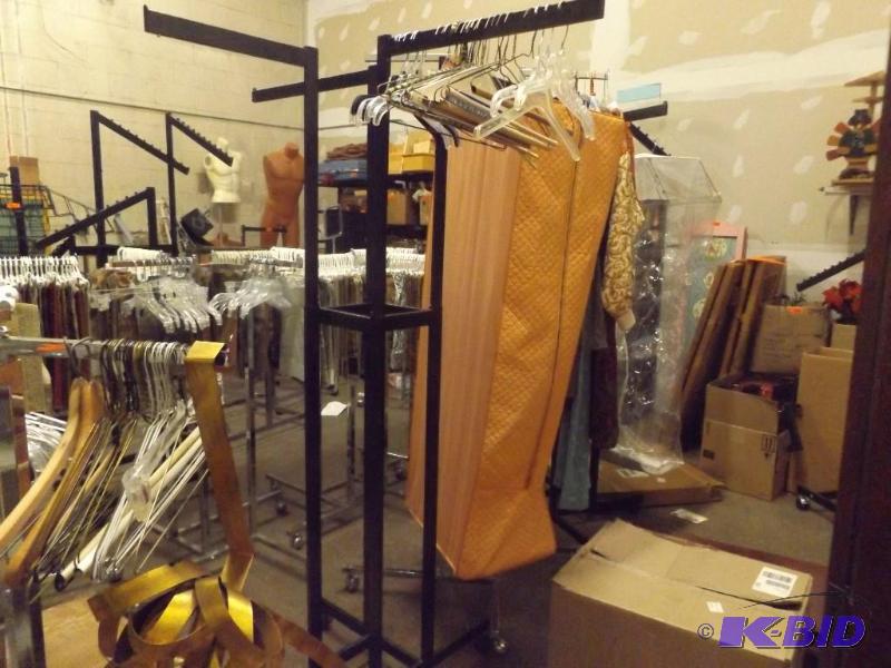 Metal Display  Clothing Rack, on wheels. 7 ...