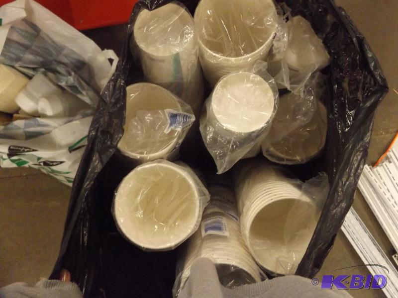 Coffee Cups and paper towels...