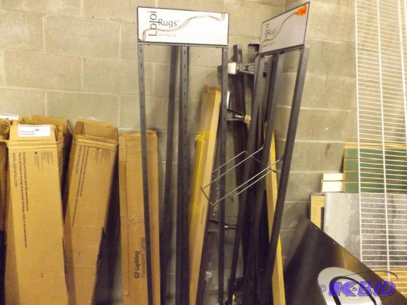 Metal Display Stand, about 6 tall, the shelv...