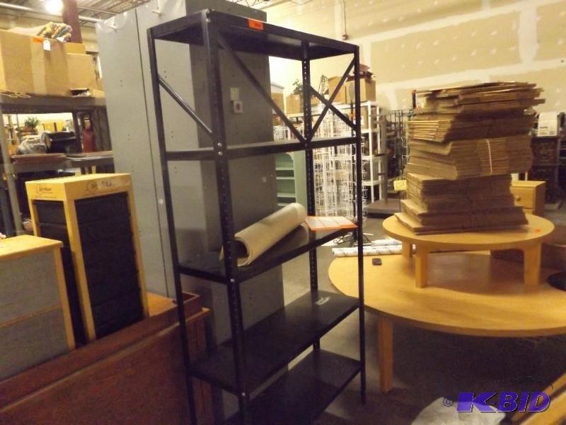 6.5 tall metal black shelf unit...