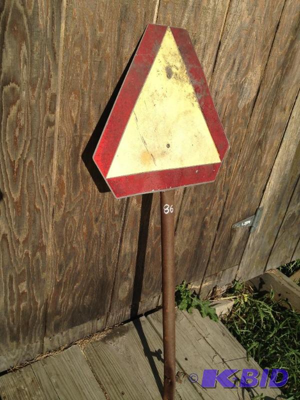 lot 86 image: Slow Moving Vehicle Sign ...
