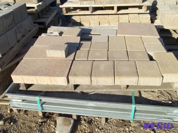 UNI LOK PAVERS AND STEEL SAMPLE RACK...