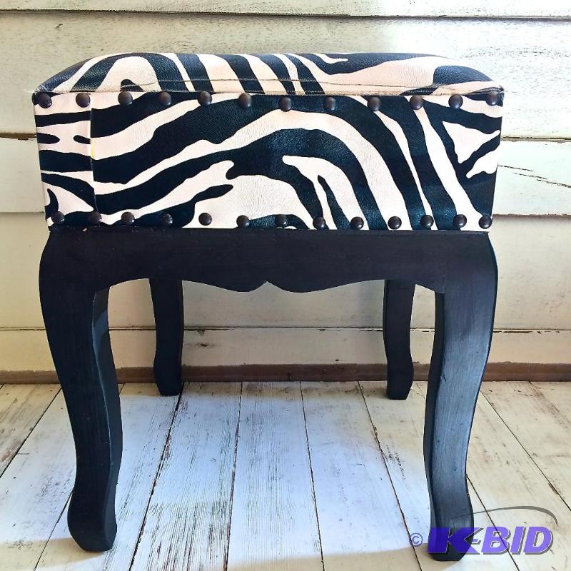 ZEBRA STOOL NOT ANTIQUE BUT CUTE