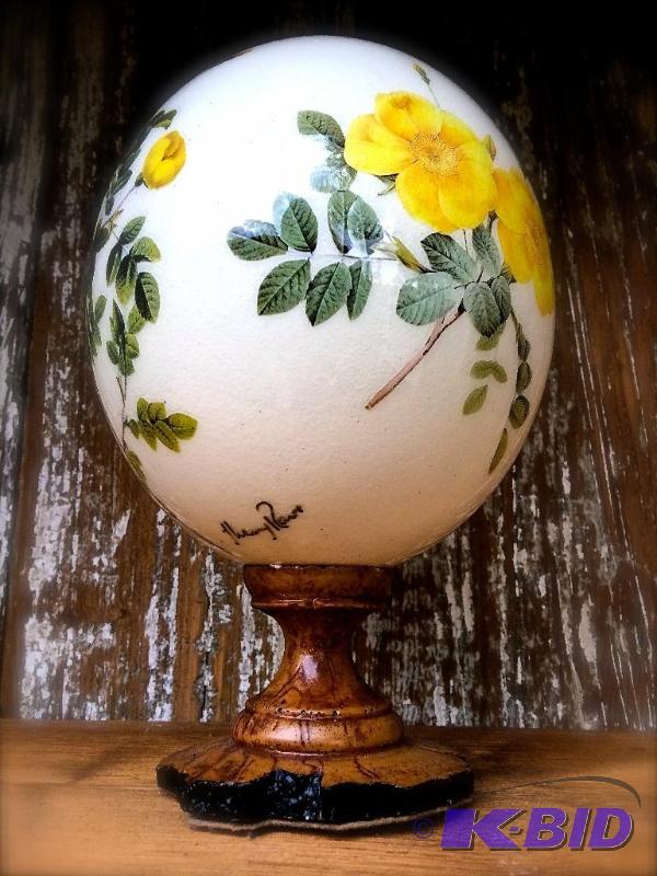 lot 12 image: Signed Decorative  Egg