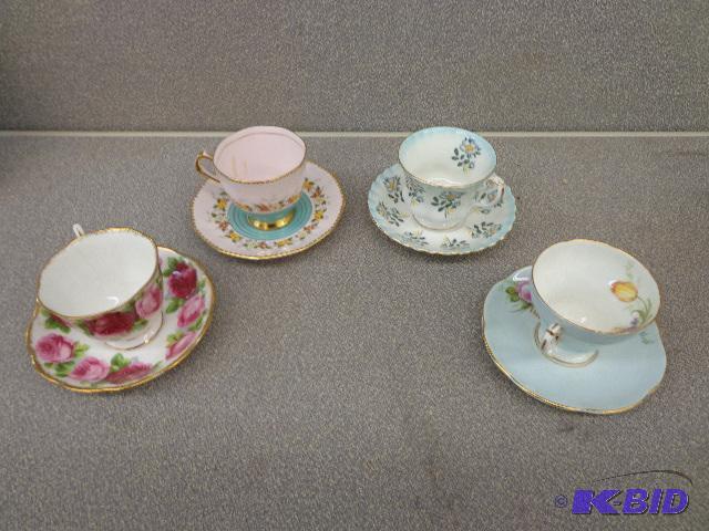 4 Plate With Cup Sets Tuscan England set 5 3...