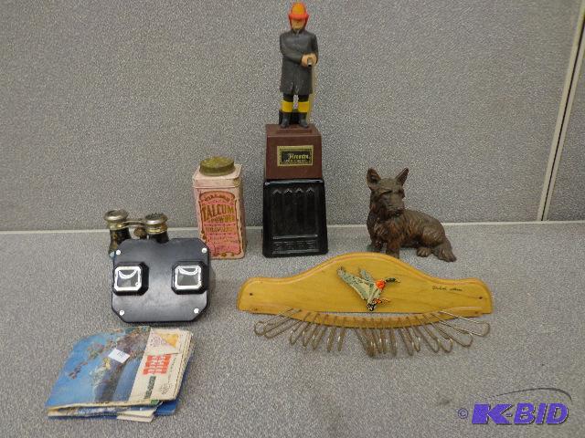 Multiple Misc. Antiques Copper appearing dog ...