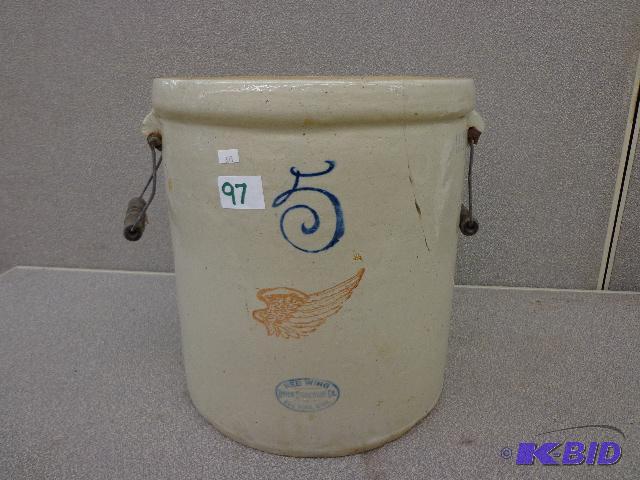 Crockpot Red Wing pot 5 gal. crockpot 13 14...