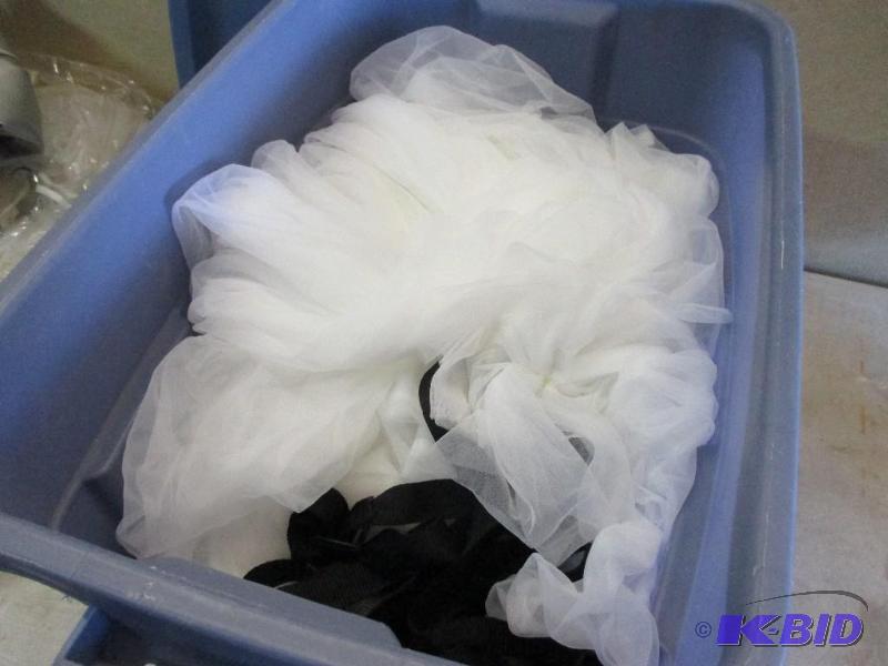 white chiffon pieces...