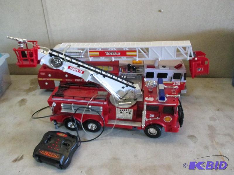 2 fire truck toys...