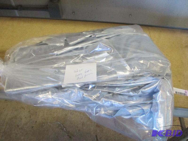 silver lame fabric pieces...