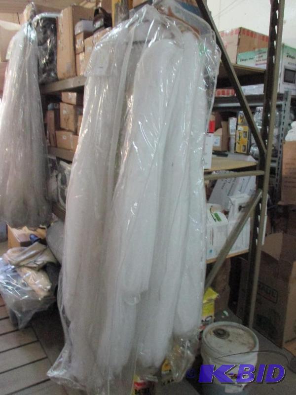 3 groups of tulle ceiling drapeings with ligh...