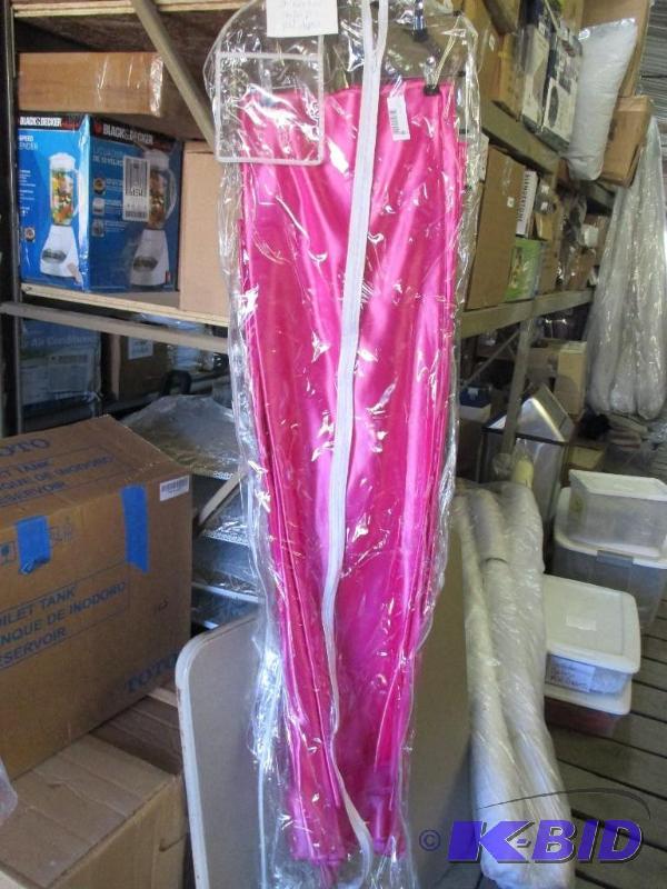 3 fushia satin pcs, 8ft...