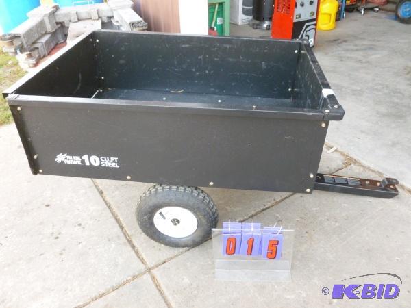 lot 15 image: Blue Hawk 10 cubic feet dumping yard cart. Us...