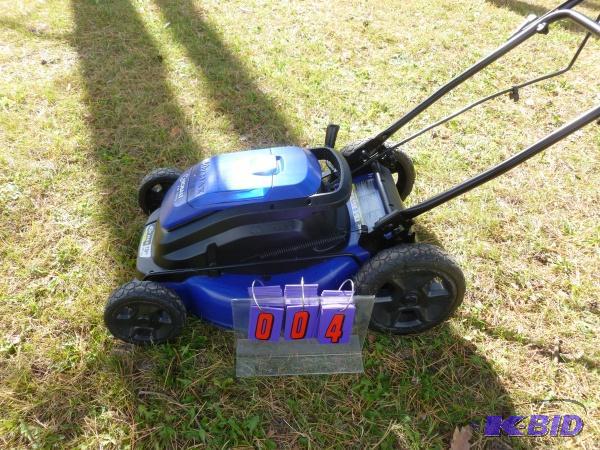 lot 4 image: Kobalt 40 volt cordless lawn mower. 1 battery...