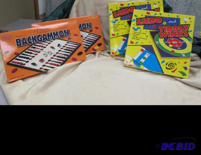 Qty 2 Classic Backgammon, and 2 Ludo Tiddy Wi...