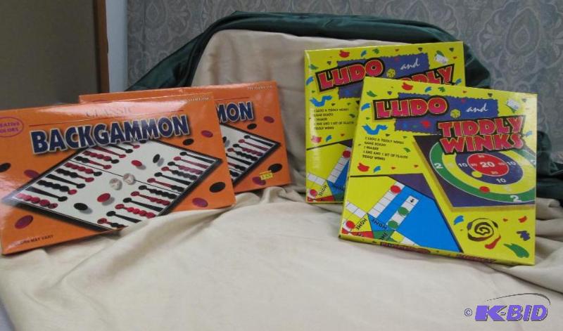 Qty 2 Classic Backgammon, and 2 Ludo Tiddy Wi...