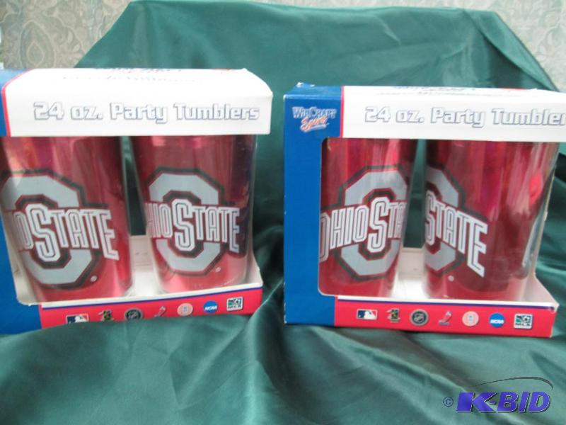 Qty 2 set of 4 24oz party tumblers- double-wa...