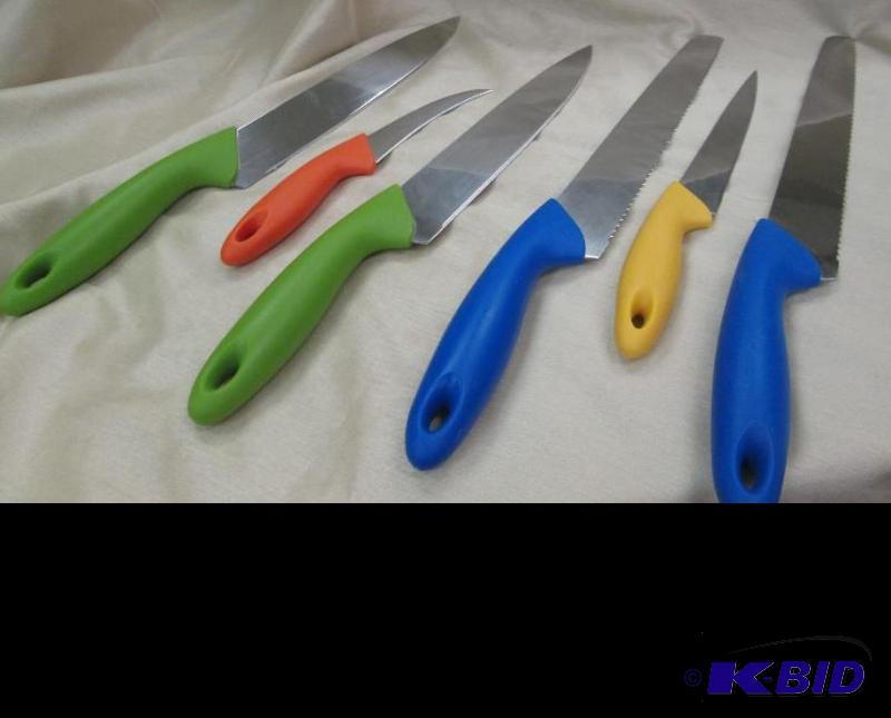 Qty 6 Different size of kitchen knives...